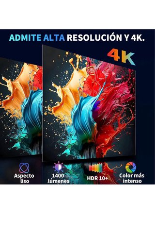 Proyector COOLID Portátil 4K Wi-Fi 6 HDMI