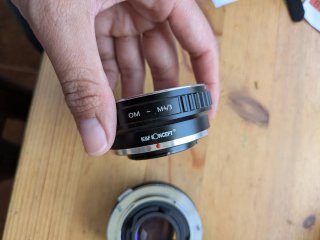 Olympus 50mm 1.8 OM Zuiko MC + Adaptador M43