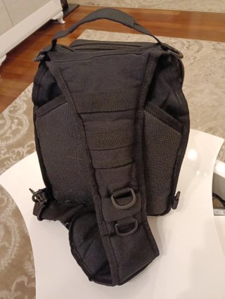 Mochila táctica pequeña lona negra
