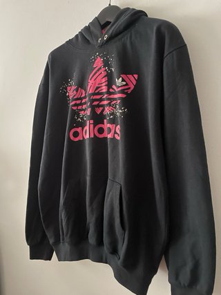 Sudadera Adidas Talla S Negra y Rosa