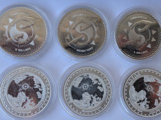 6 once in argento Tokelau 5 dollari 2020 2022 NZD