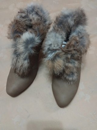 Botines marrones con pelo