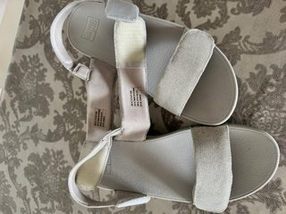 Sandalias FitFlop Mujer Talla 40 Gris/Plateado