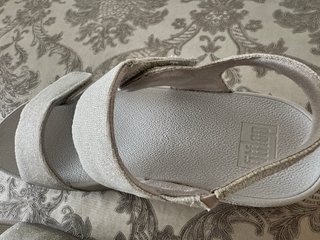 Sandalias FitFlop Mujer Talla 40 Gris/Plateado
