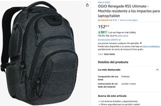 A ESTRENAR Mochila NEGRA Ogio Renegade RSS Nueva