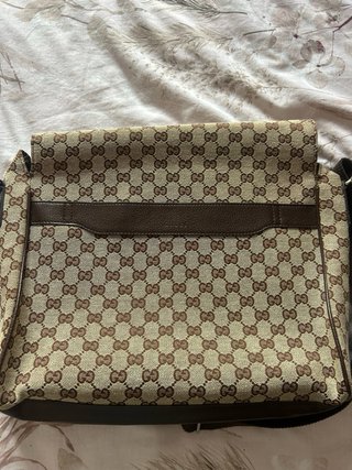 Borsa grande Gucci beige e marrone