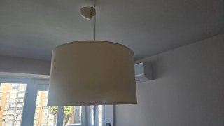Lámpara de techo de tela beige
