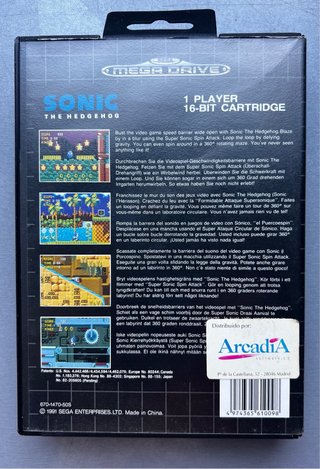 Sonic The Hedgehog Mega Drive Sega