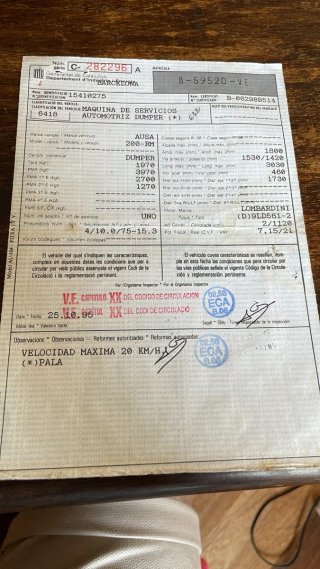 Dumper Ausa Volquete Hidráulico a Restaurar