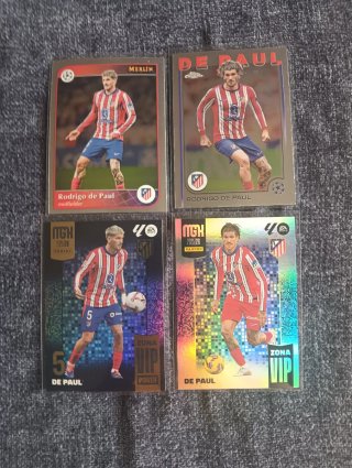 Lote 4 Cromos Rodrigo de Paul