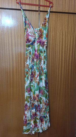 Vestido largo estampado
