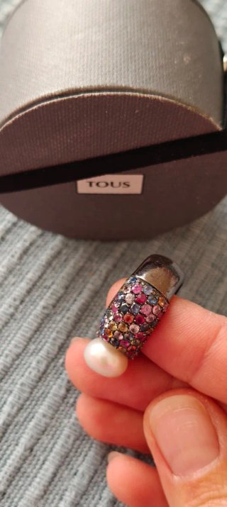 Anillo Tous Fantasy zafiros, perla
