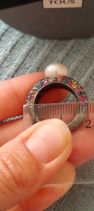 Anillo Tous Fantasy zafiros, perla