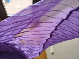 Cortina larga morada tela excelente estado
