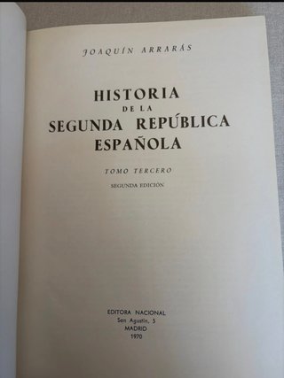 Historia de la Segunda República Española (4 tomos