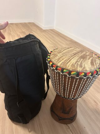 Djembe Africano Madera Tallada + Funda