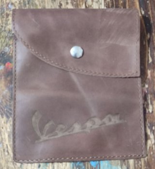 Portadocumenti Compatibile vespa Pelle marrone 2