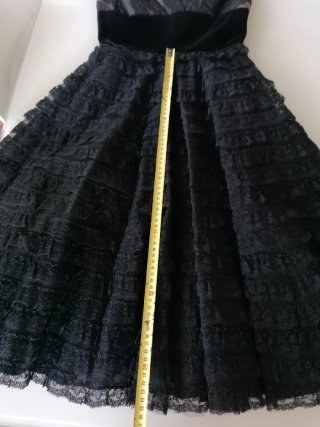 Abito Sartoria Italiana Pizzo Nero Taglia S