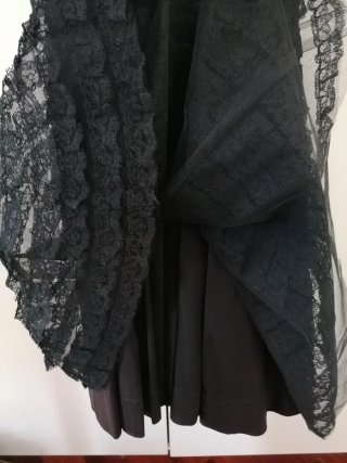 Abito Sartoria Italiana Pizzo Nero Taglia S