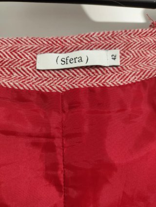 Falda Sfera Tweed Talla 42 Roja