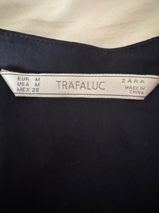 Camisa Zara azul marino mujer
