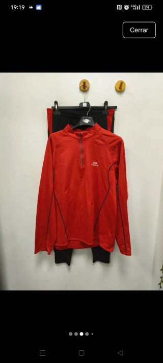 Conjunto Deportivo Kalenji XL Rojo y Negro
