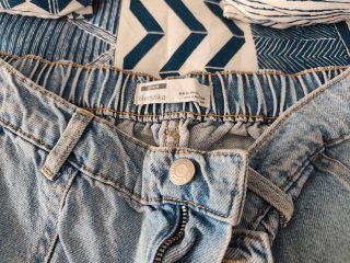 Pantalón vaquero oversize mujer