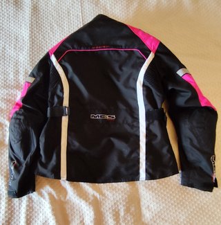 Chaqueta Moto Negra y Rosa Mujer