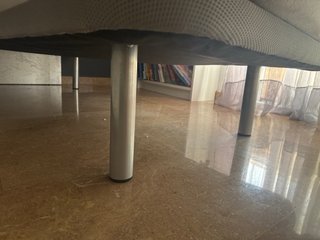 Colchón 90x190 viscoelastic y base tapizada.