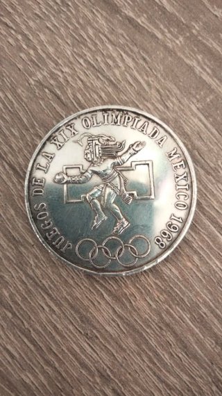 Moneda Mexicana 25 Pesos Plata Ley 0.720