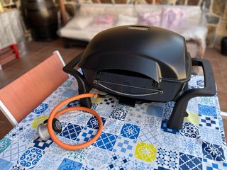 Barbacoa a gas portatile nera