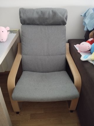 Dondola Ikea in tessuto e legno