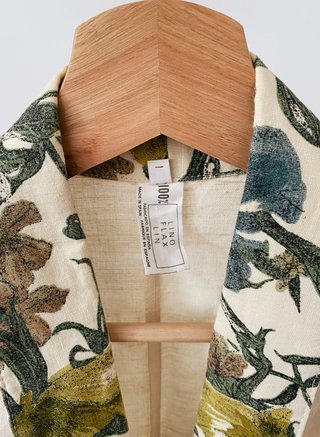 Blazer de lino vintage floral