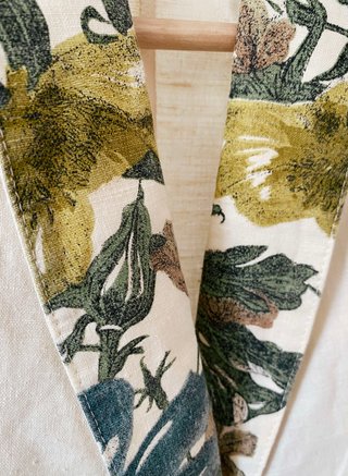 Blazer de lino vintage floral