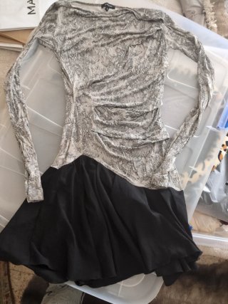 Vestido Denny Rose Negro/Gris