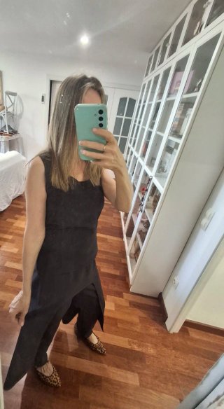 Pantalón efecto falda David Valls Negro