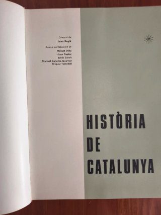 Libro Historia de Catalunya tengo el 1 y segundo