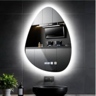 Espejo LED Baño con Reloj Digital y antivaho