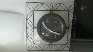 Lámpara de techo cuadrada metal y cristal