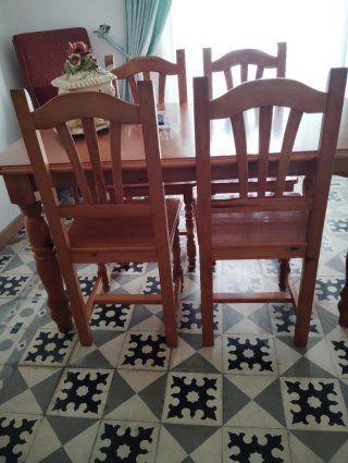 Silla de comedor de pino