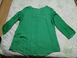 Camisa verde manga larga mujer Talla L