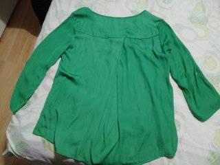 Camisa verde manga larga mujer Talla L