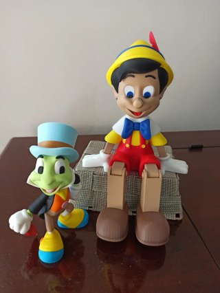 Set Pinocchio e Grillo Stampa 3D, naso allungabile