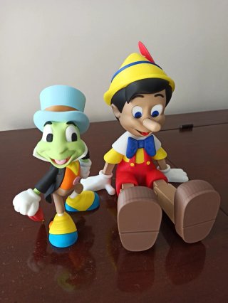 Set Pinocchio e Grillo Stampa 3D, naso allungabile