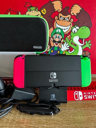 Nintendo Switch OLED Verde y Rosa COME NUOVA
