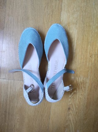 Alpargatas Macarena Azul Aguamarina Talla 37