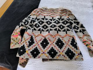 Jersey  abierto mujer estampado étnico
