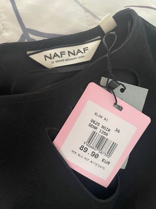 Vestido Naf Naf Negro T.36 Nuevo