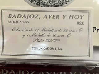 Colección Medallas Plata 925 Badajoz Ayer y Hoy
