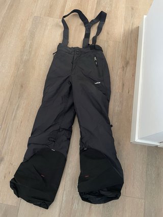 Pantalón de esquí negro con tirantes (10 años)